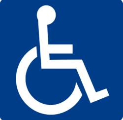Disabled person parking (handicap) sign for G1 license exam preparation on CanDriveHub