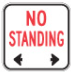 Do Not Stand or Stop in This Area sign for G1 license exam preparation in Canada - CanDriveHub