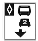 High-Occupancy Vehicle (HOV) lane sign requiring two or more passengers for G1 exams and tests preparation - CanDriveHub