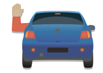 Directional right turn traffic sign, featured in Ontario G1 exams and tests study materials