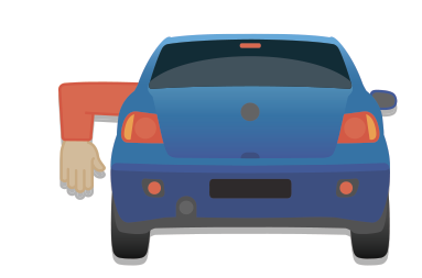 I am slowing or stopping hand signal for G1 exams and tests preparation on CanDriveHub