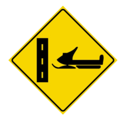 nowmobiles cross this road sign for G1 license exam preparation in Ontario - CanDriveHub